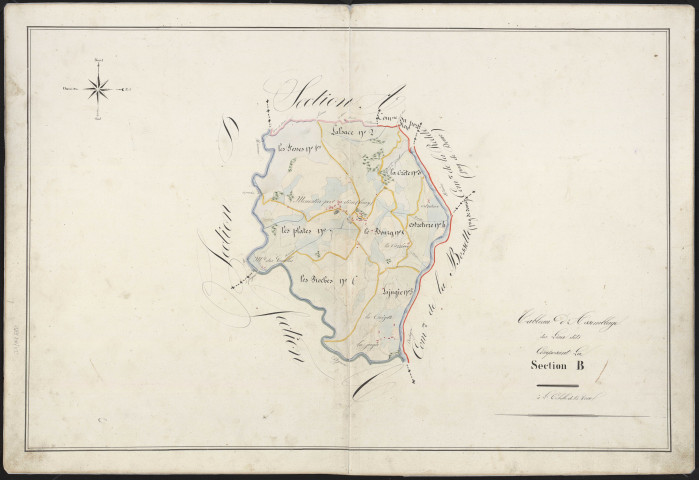 Tableau d'assemblage de la section B