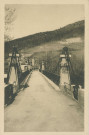 Argentat : "113 - Argentat (Corrèze) - Le pont suspendu sur la Maronne".