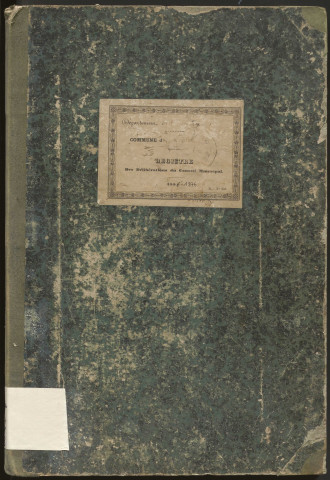 Délibérations du conseil municipal. 17 février 1856-10 janvier 1876