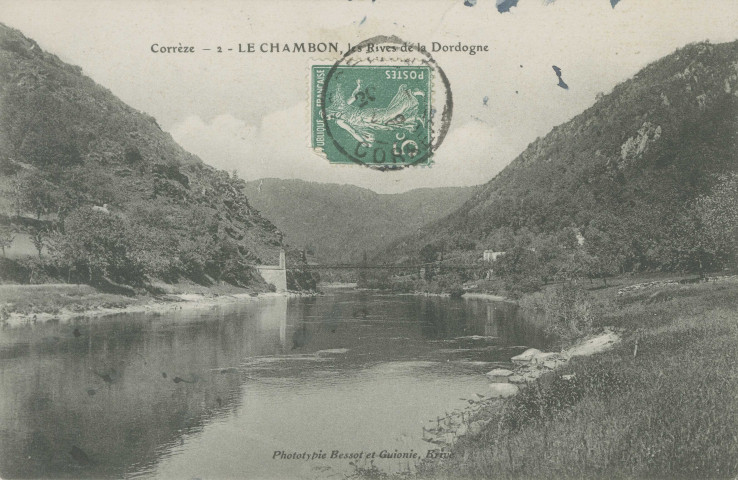 Auriac : "Corrèze - 2 . Le Chambon, les rives de la Dordogne".
