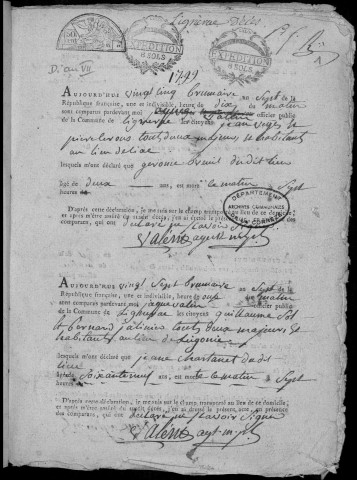 Décès (1799-1802)