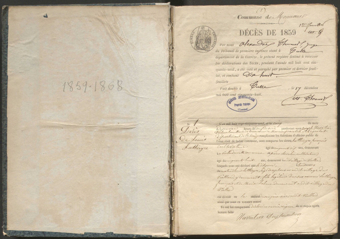 Décès (1859-1868)
