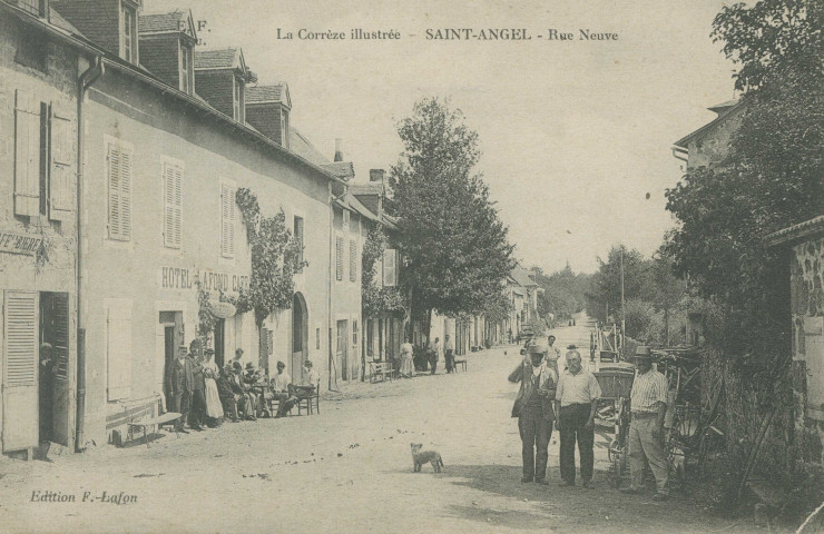 Saint-Angel : "La Corrèze illustrée - Saint-Angel - Rue neuve".