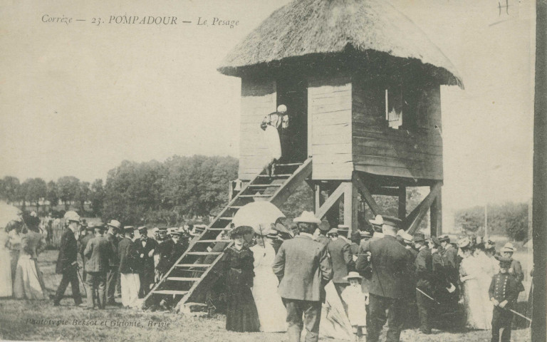 Arnac-Pompadour : "Corrèze - 23 - Pompadour - le pesage".