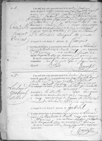 Naissances (1849-1868)