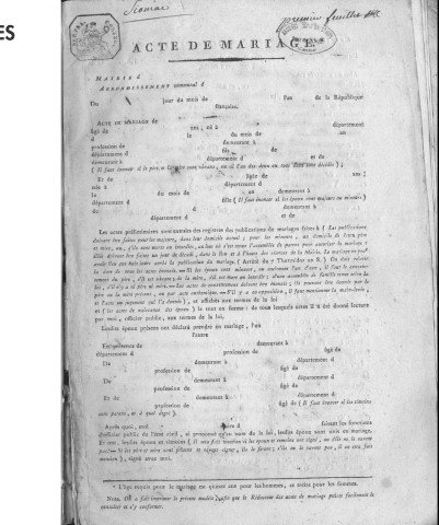 Mariages (1801-1842)