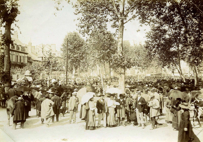 Place Thiers, foire aux bestiaux.