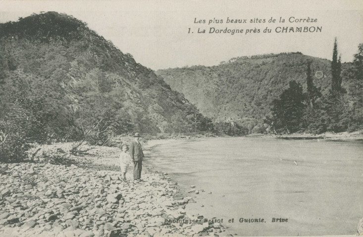 Auriac : "Les plus beaux sites de la Corrèze - 1. La Dordogne près du Chambon".