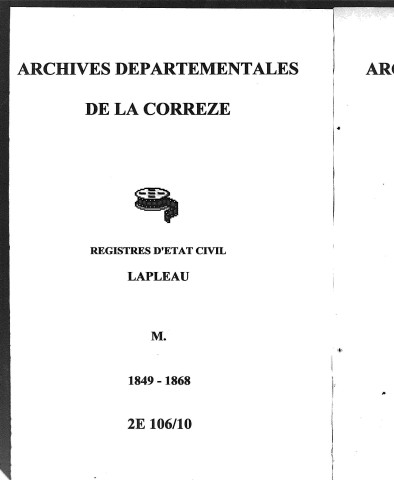 Mariages (1849-1868)