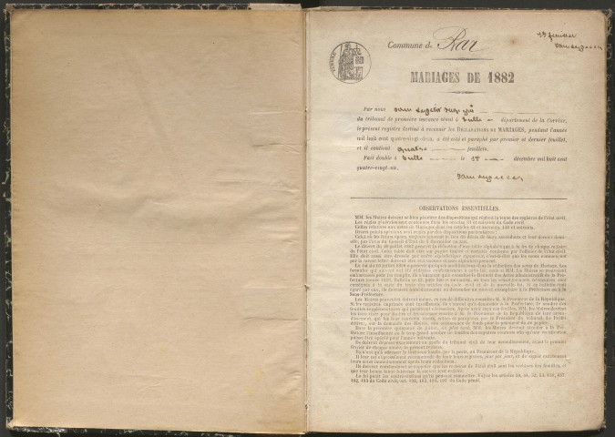 Mariages (1882-1902)