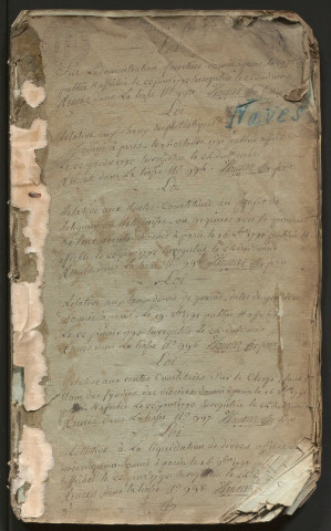 Délibérations du conseil municipal. 4 mars 1792-24 mai 1795