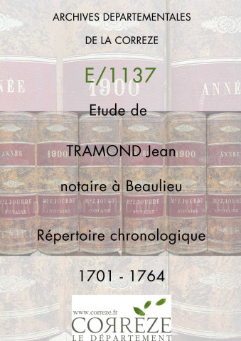Répertoire chronologique (1701-1764)