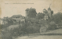 Curemonte : "Corrèze - 4 - Curemonte, le château (côté Levant)".