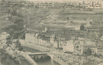 Tulle : "Tulle. Pont de la Barrière quai de Rigny - La Corrèze illustré. N.7.". Chantier de construction du collège Clemenceau.