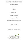 Répertoire chronologique : 29 janvier 1782-29 fructidor an XI