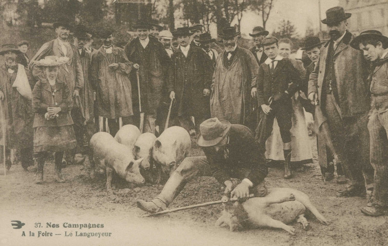 Folklore : "37. Nos campagnes - A la foire - Le langueyeur".