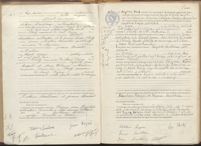 Naissances, mariages, décès (1923-1932).