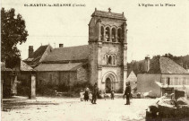 "St-Martin-la-Méanne (Corrèze). L'Eglise et la place".
