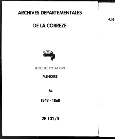 Mariages (1849-1868)
