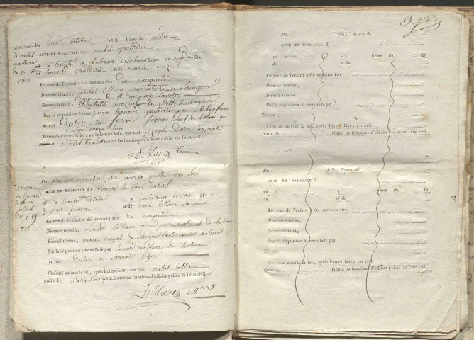 Naissances, mariages, décès (1813-1822)