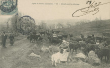 Folklore : "Types et scènes champêtres - 41 - Départ pour le pâturage".