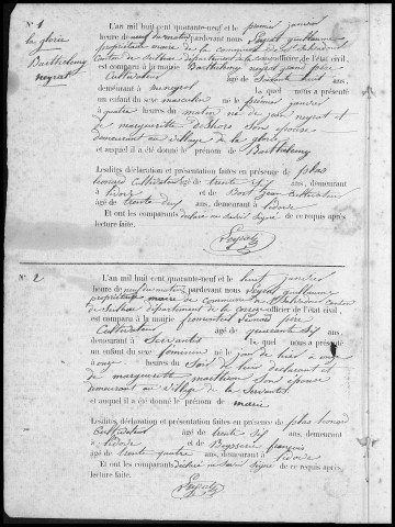 Naissances (1849-1868)