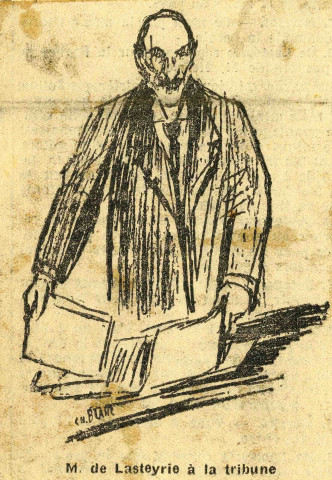 "M.de Lasteyrie à la tribune".