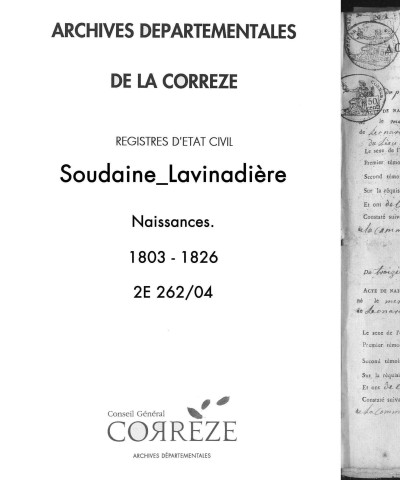 Naissances (1803-1826)