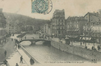 Tulle : "77 - Tulle - Le pont de la mairie et les quais".