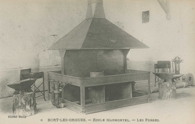 Bort-les-Orgues : "6 - Bort-les-Orgues - Ecole Marmontel. - Les forges.".