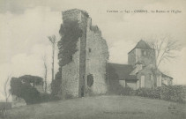 Cornil : "Corrèze - 347 - Cornil, les ruines et l'église".
