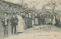 Folklore : "En Limousin - 148 - Une noce à la campagne". La noce a été identifiée au lieu-dit La Besse (commune de Mauriac-Cantal), le violonneux est Jean Dauvisis de Neuvic.