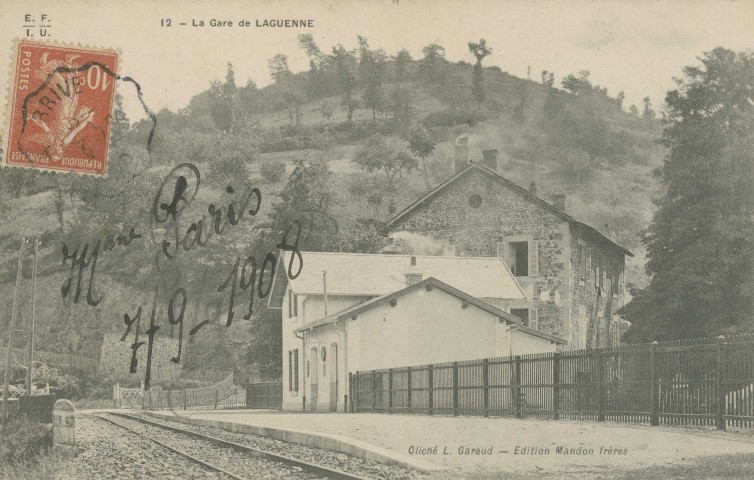 Laguenne : "12 - La gare de Laguenne".
