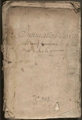 20 juin 1767-29 avril 1771