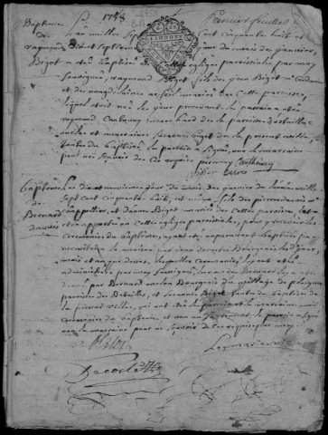 Baptêmes, mariages, sépultures (1758-1762)