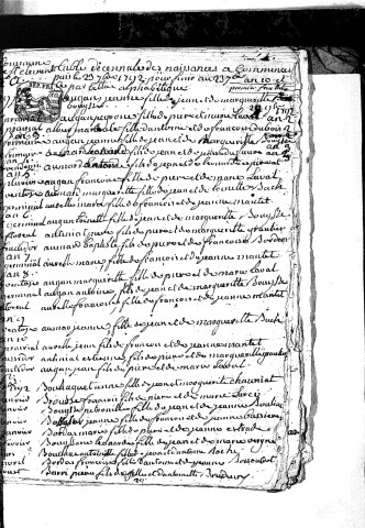 Tables décennales des mariages (1792-1802)