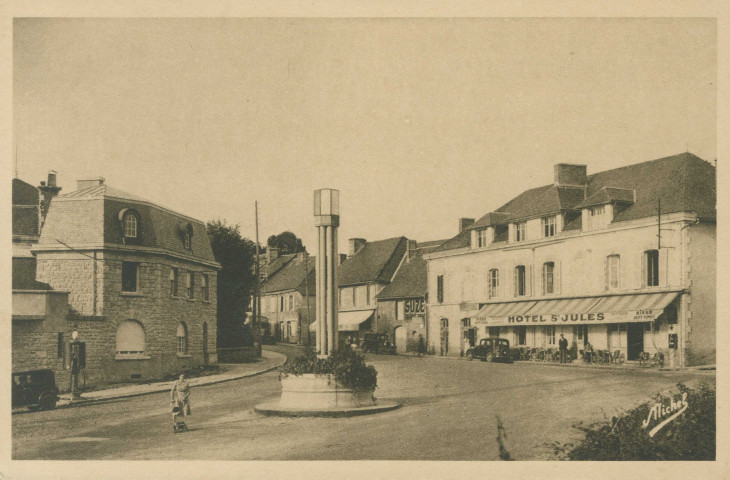 Egletons : "La Corrèze touristique - Cité d'Egletons - Carrefour Grafouillière - Le lampadaire, route de Tulle".