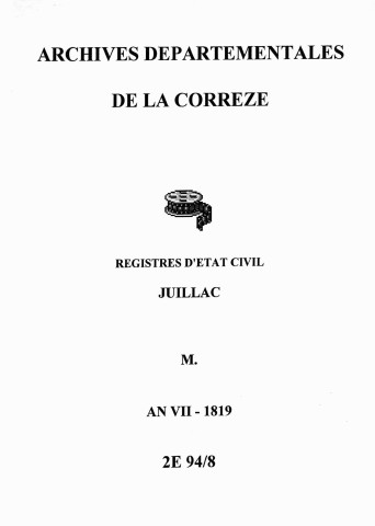 Mariages (1799-1819)