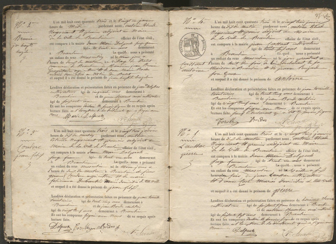 Naissances (1843-1862)