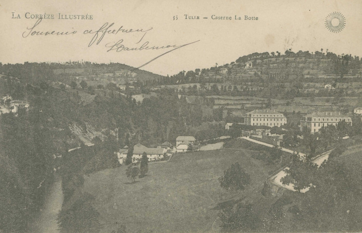 Tulle : "La Corrèze illustrée - 35 Tulle - Caserne La Botte".