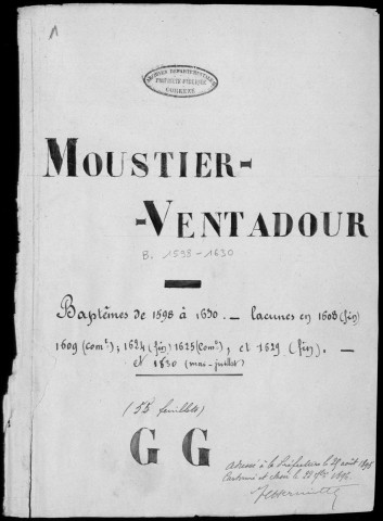 Baptêmes (1598-1630)