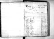 Tables décennales des décès (1833-1842)
