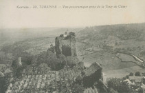 Turenne : "Corrèze - 20. Turenne - Vue panoramique prise de la tour de César".