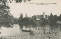 Beaulieu-sur-Dordogne : "La Corrèze illustrée - Beaulieu-sur-Dordogne - Un coin de la plage".