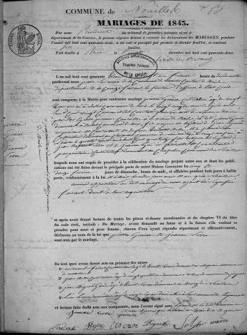 Mariages (1843-1882)