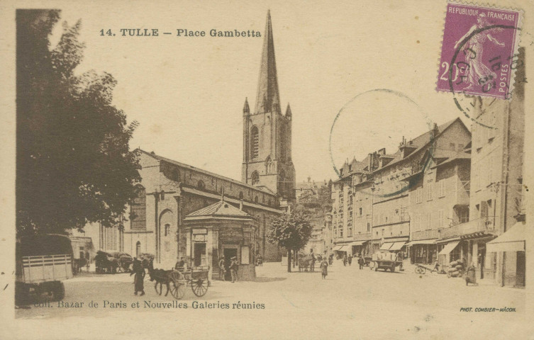 Tulle : "14. Tulle - Place Gambetta".
