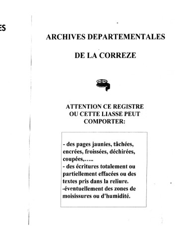 Naissances, mariages, décès (1823-1832)