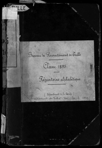 Classe 1895 : table alphabétique.