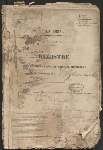Délibérations du conseil municipal. 14 juillet 1839-06 janvier 1884