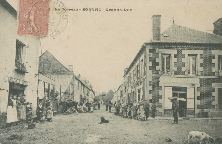 Sornac : "3 La Corrèze - Sornac - Grande-rue".